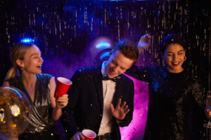 Young People Dancing at Prom Night