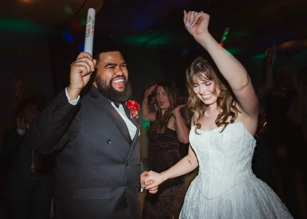 Newlywed couple dancing at their Orlando wedding reception